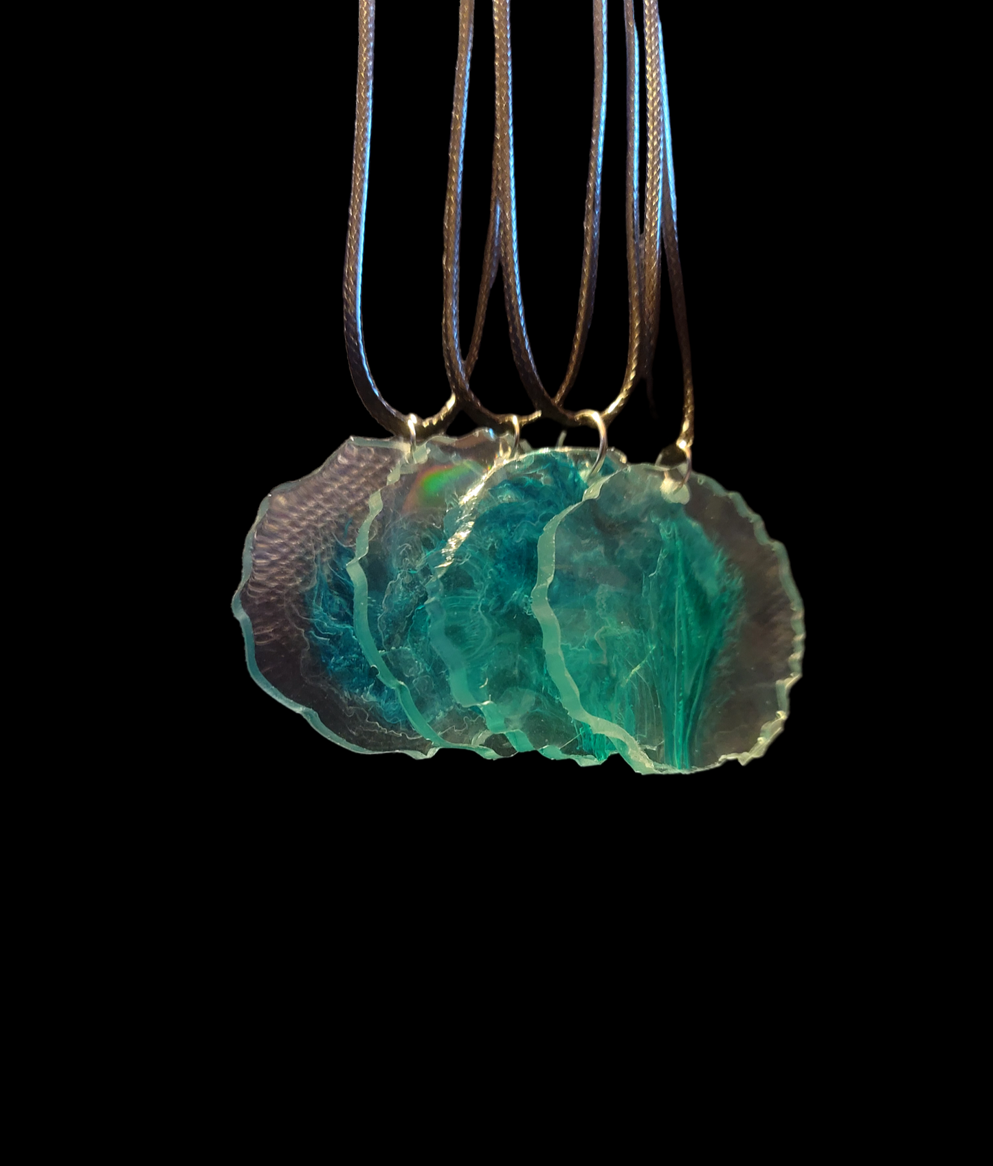 Holographic Resin Necklaces